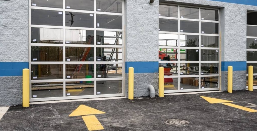 Commercial garage door project servicing by Preferred Garage Door Repair