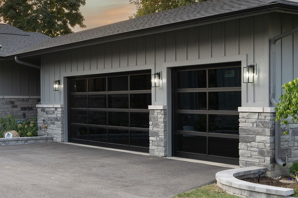 Completed garage door replacement projects in Chicago suburbs